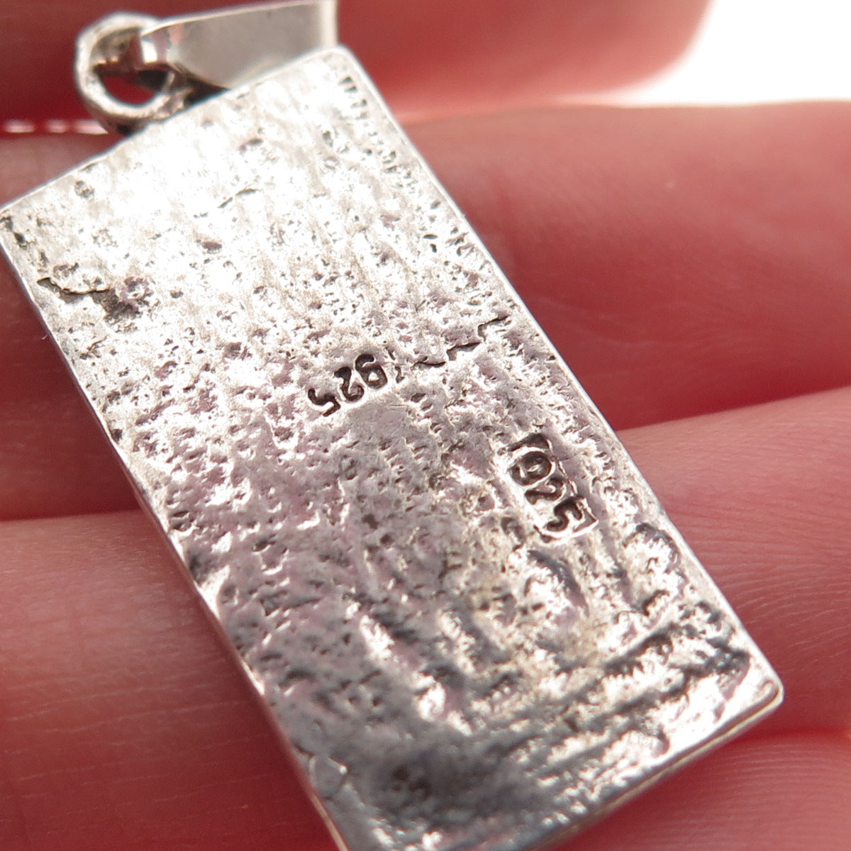 925 Sterling Silver Vintage Enamel Chai Judaica Charm Pendant