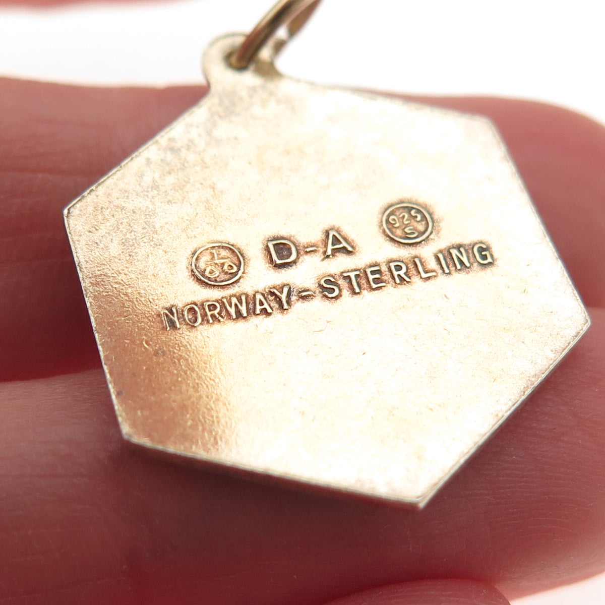 David Andersen Sterling Gold Plated Vintage Norway Enamel Sagittarius Pendant