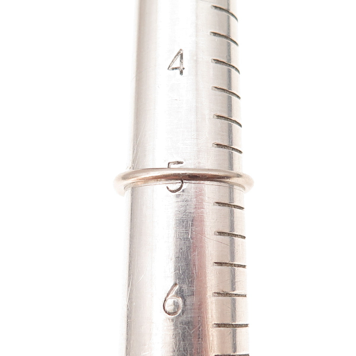 Platinum Antique Real Round-Cut Diamond Engraved Ring Size 5
