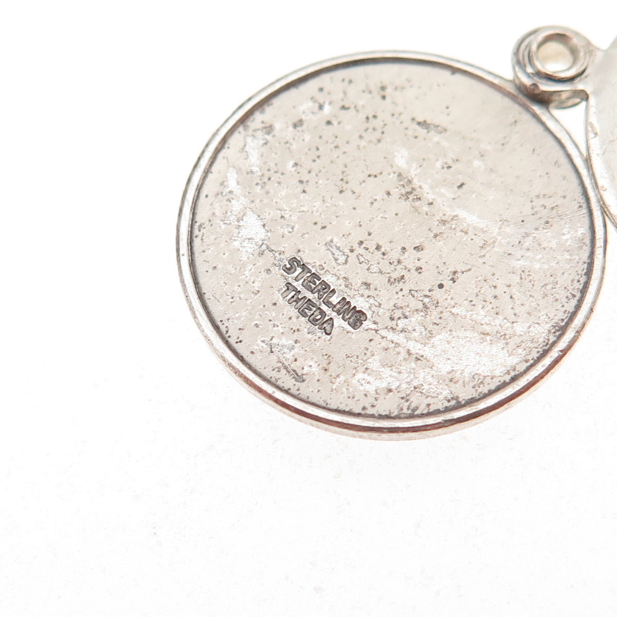 Theda 925 Sterling Silver Vintage St. Christopher Catholic Slide Charm Pendant