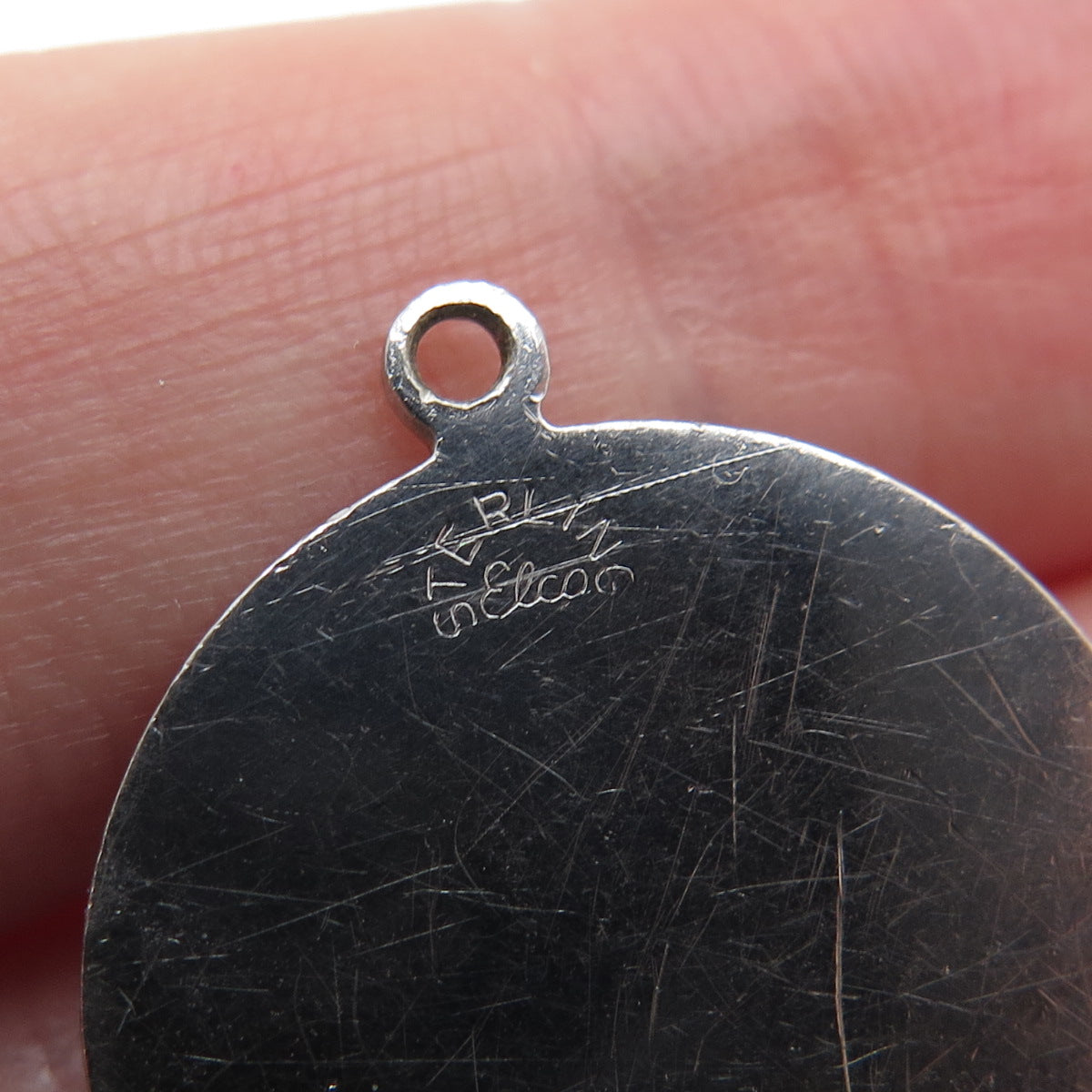 ELCO 925 Sterling Silver Vintage Merry Christmas Minimalist Charm Pendant