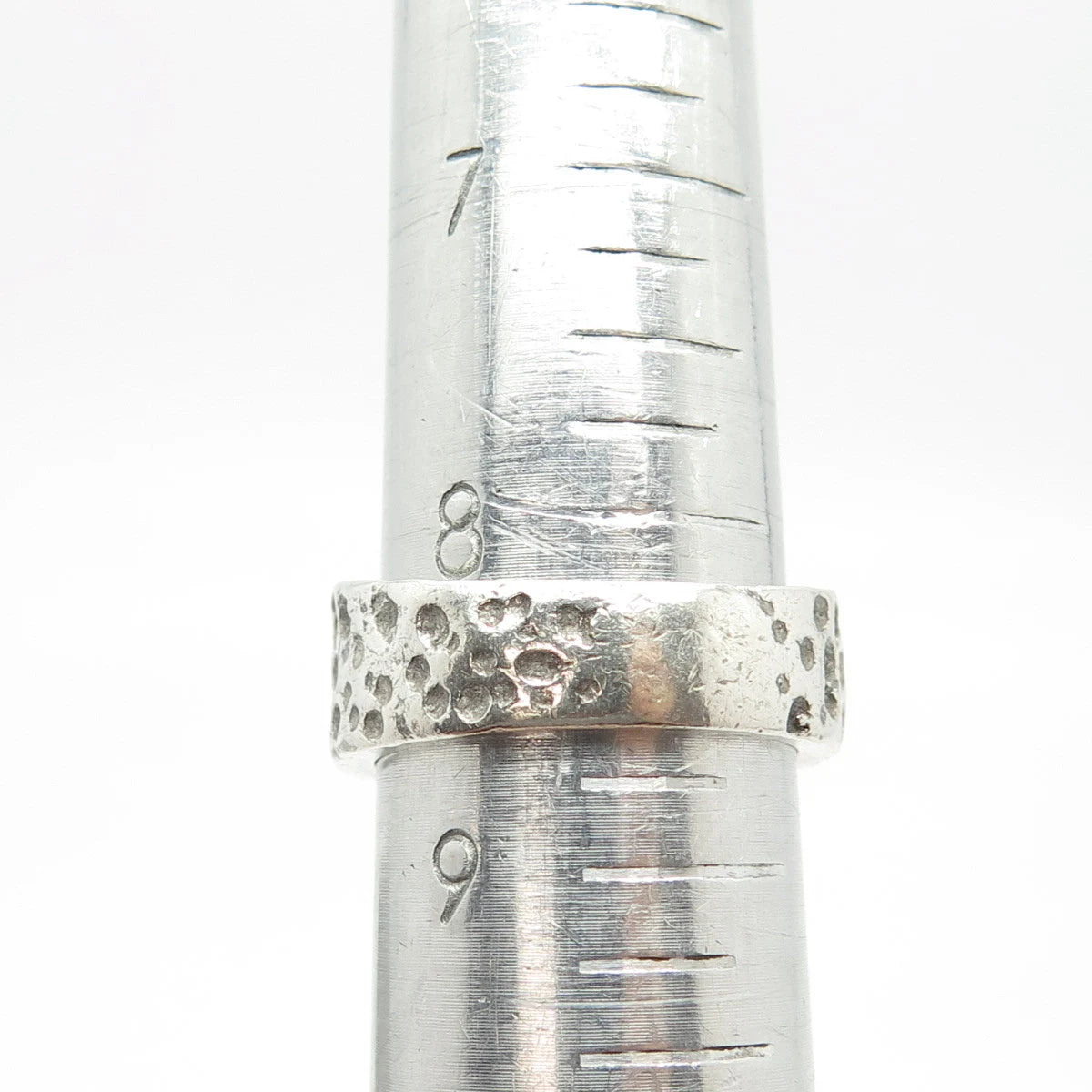 925 Sterling Silver Vintage Cross Religious Theme Ring Size 8.75