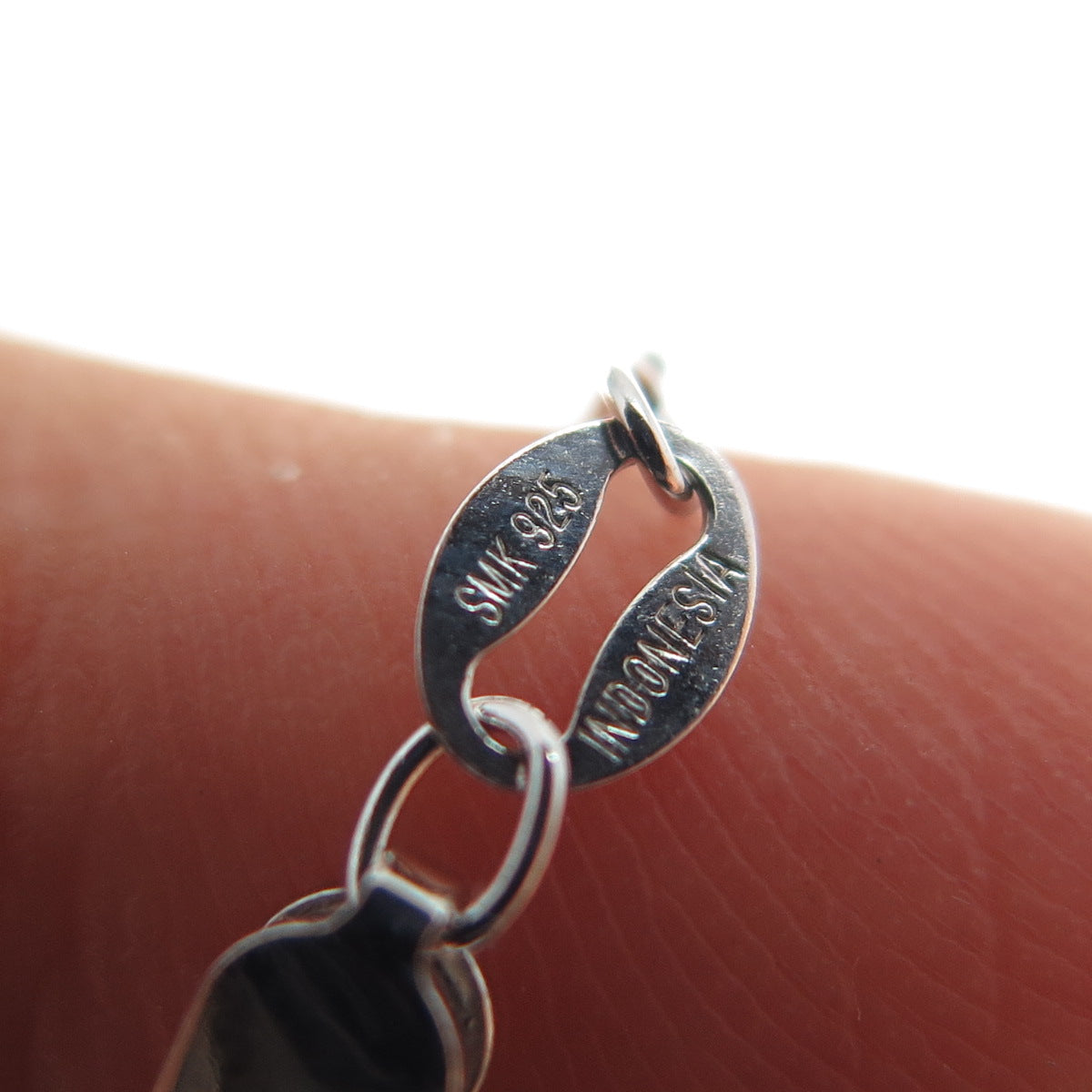 925 Sterling Silver Real Diamond & Sapphire Teardrop Box Chain Necklace 18"