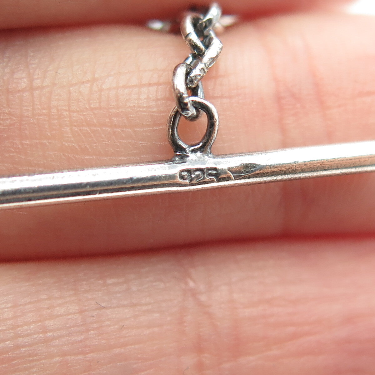 925 Sterling Silver Vintage Modernist Bracelet 7"