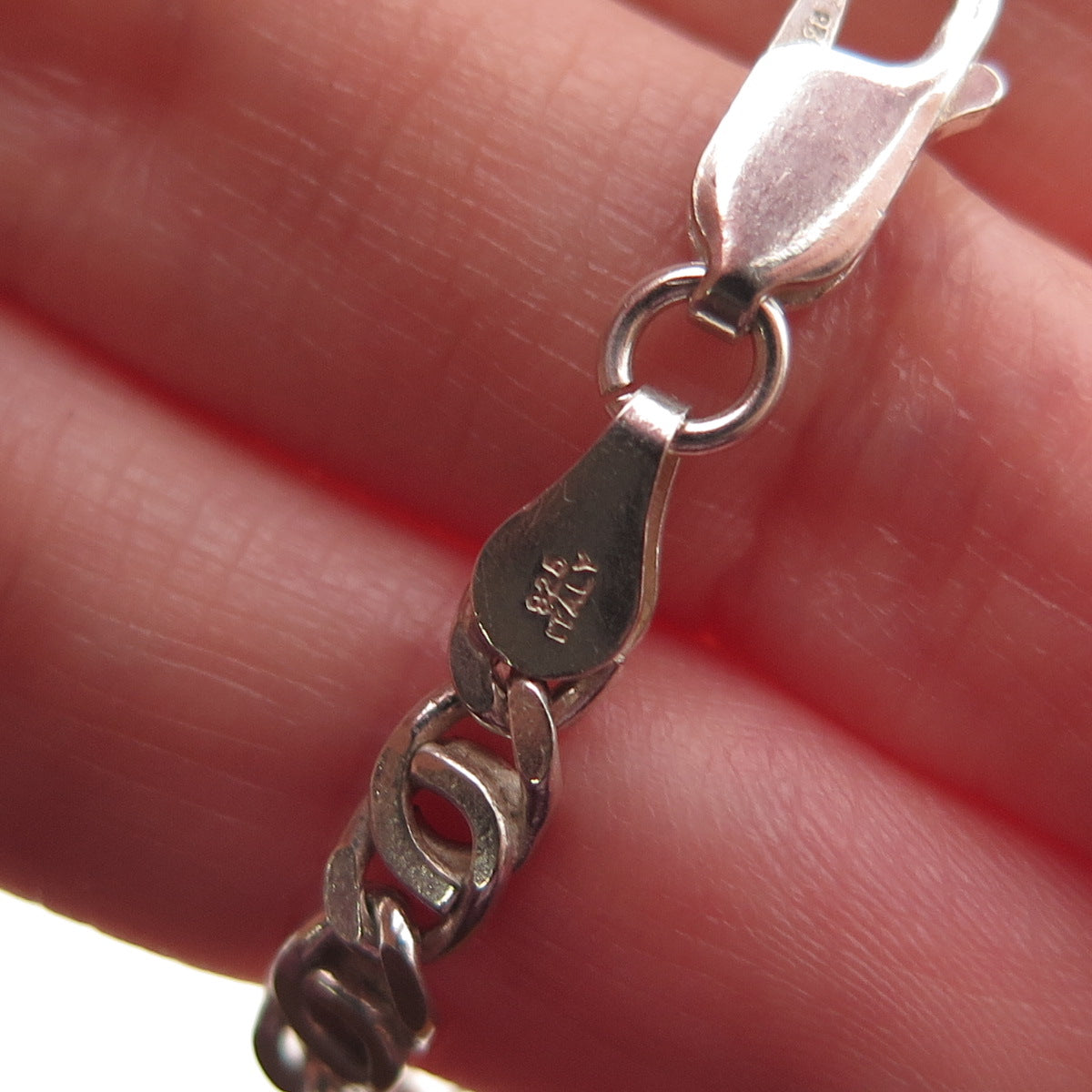 925 Sterling Silver Vintage Italy Anchor Mariner Link Bracelet 7"