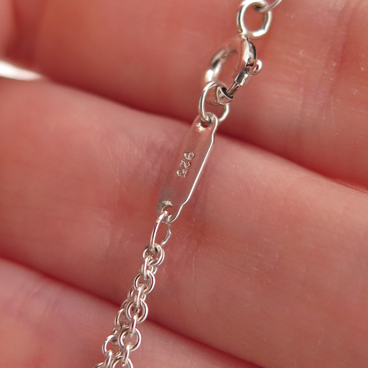 Tiffany & Co. Sterling Silver Vintage Infinity Cable Double Chain Necklace 16"