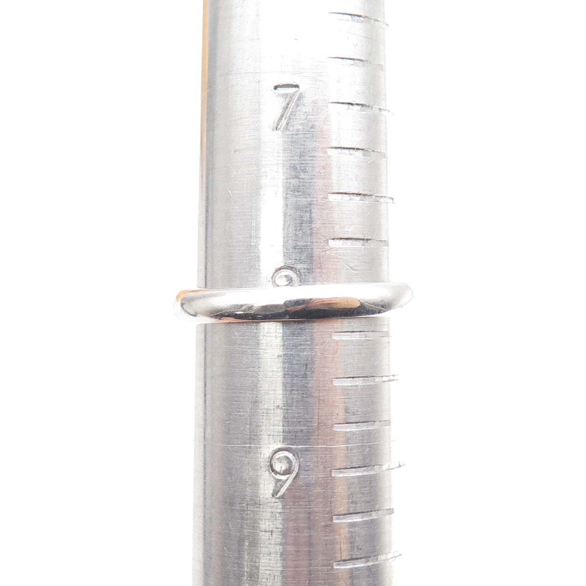 925 Sterling Silver Vintage Real Black Onyx Modernist Band Ring Size 8.25