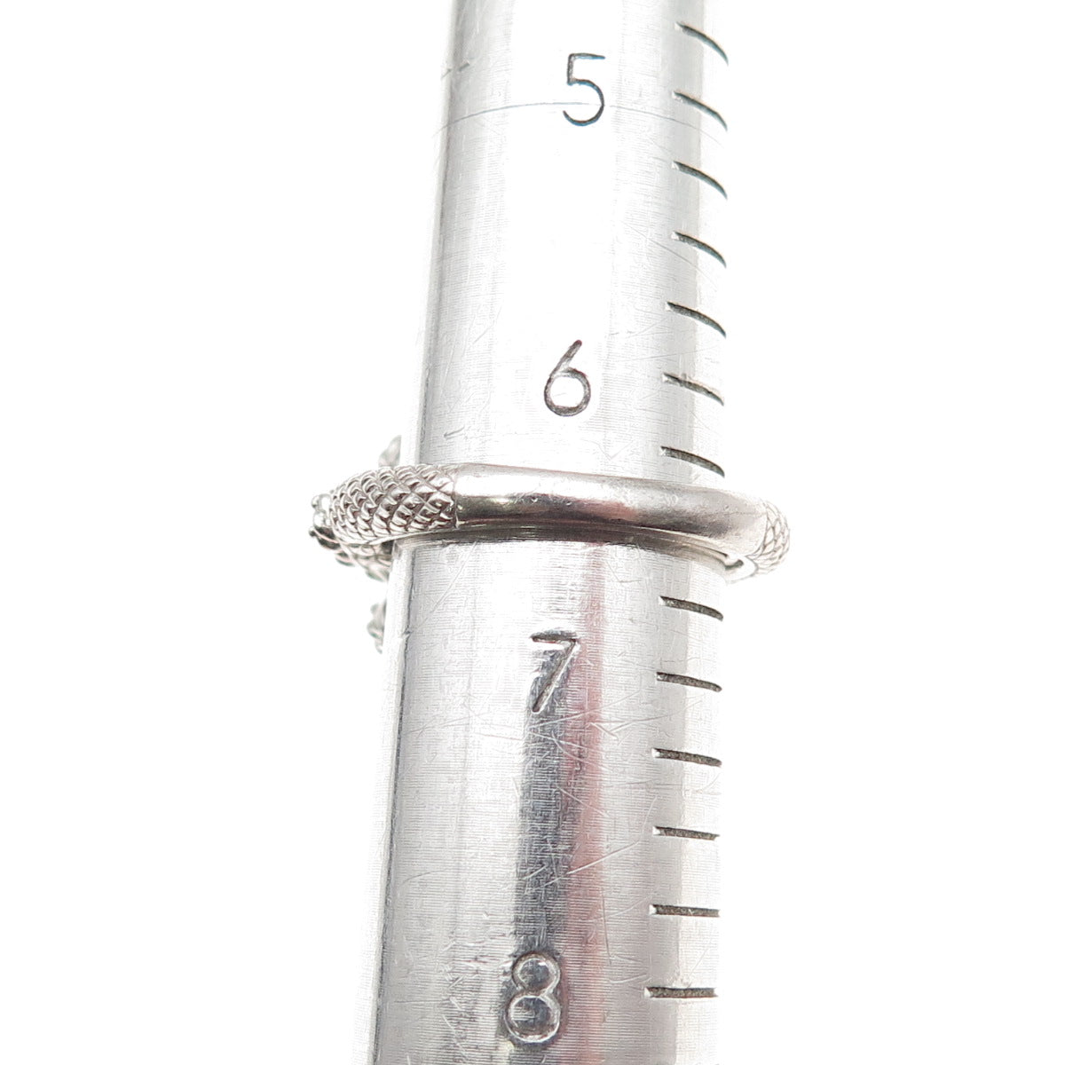 Judith Ripka 925 Sterling Silver Round-Cut C Z Adjustable Ring Size 6.5