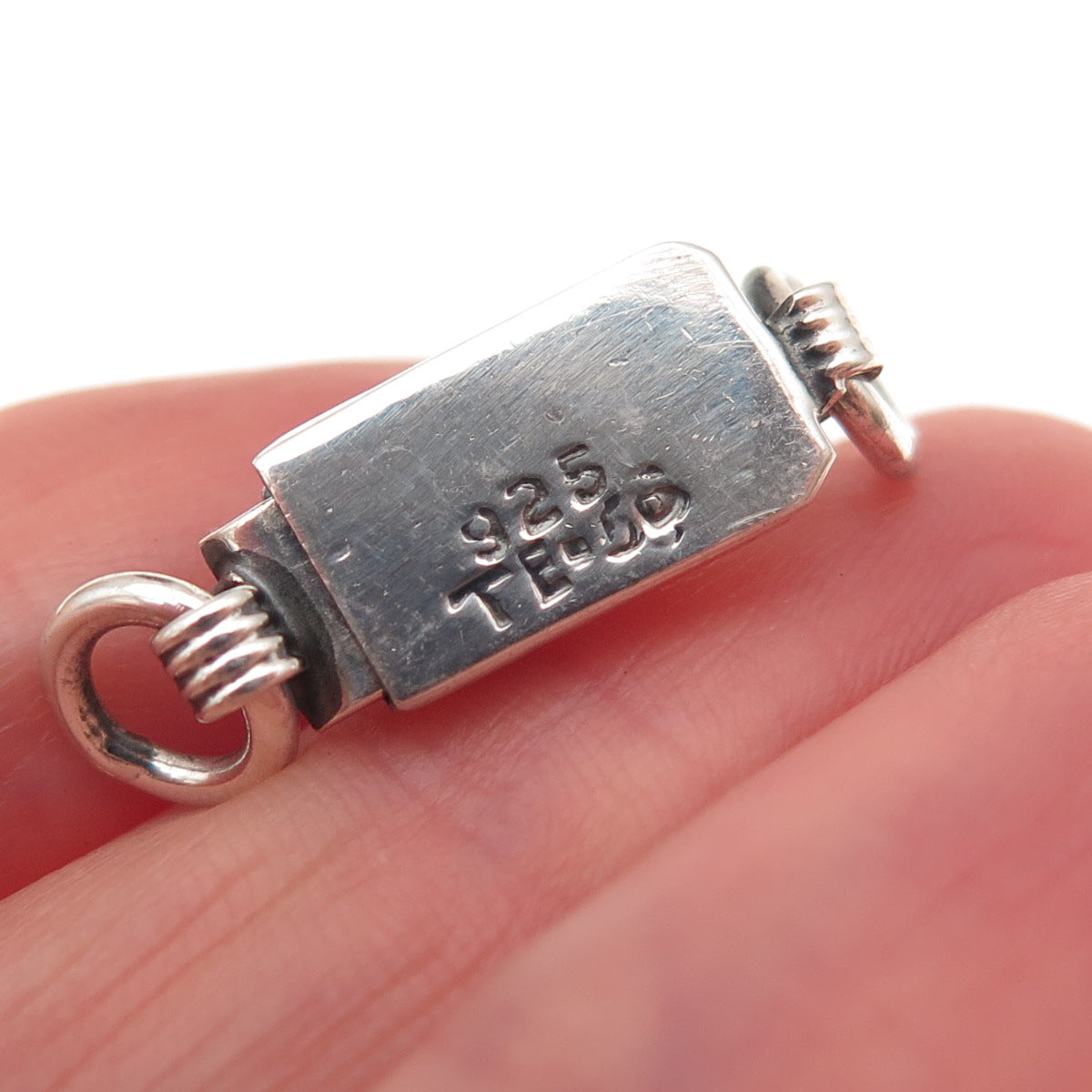 925 Sterling Silver Vintage Mexico Bracelet / Necklace Box Lock Clasp