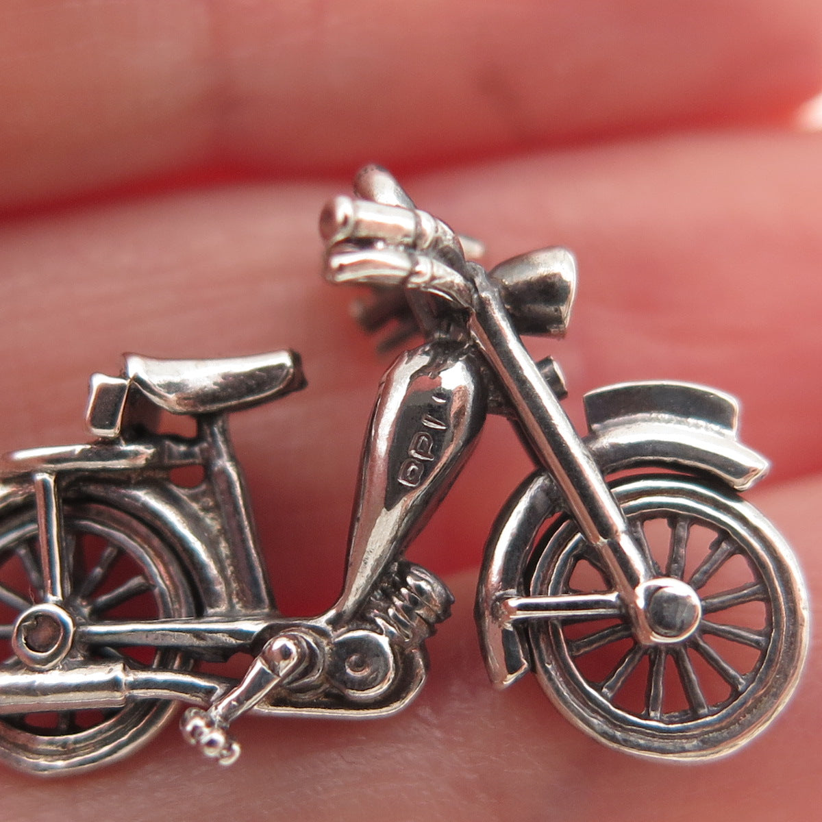 Payton Pepper & Sons Sterling Vintage 1971 Birmingham Motorcycle Charm Pendant