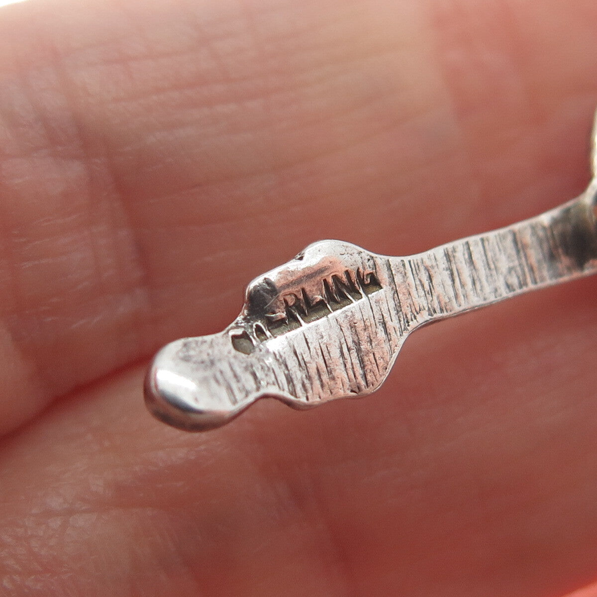 925 Sterling Silver Vintage Violin Musical Instrument Pin Brooch