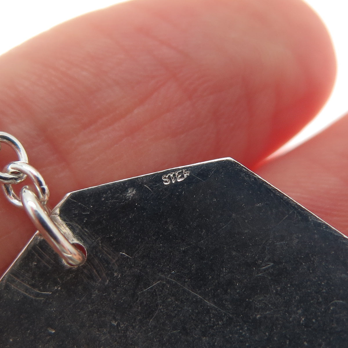 925 Sterling Silver Antique Art Deco Sherry Bottle Tag