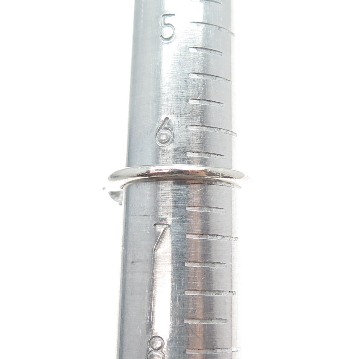 925 Sterling Silver Italy Round-Cut C Z Promise Ring Size 6.5