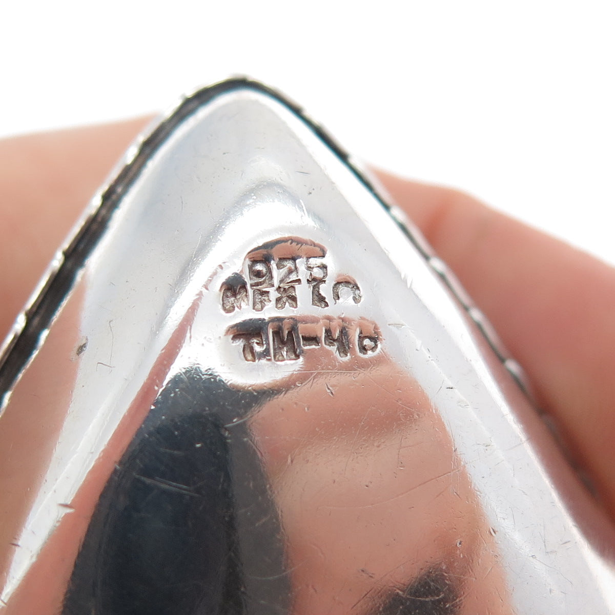 925 Sterling Silver Vintage Mexico Real Black Onyx Heart Perfume Bottle Pendant