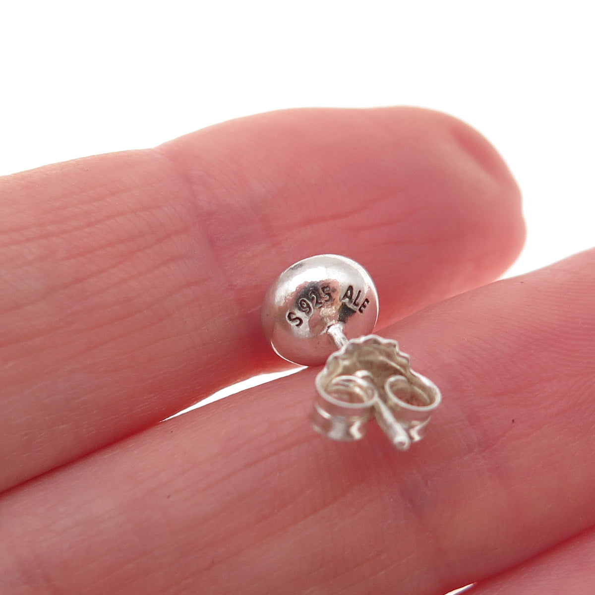 Pandora Sterling Silver Real Gray Moonstone June Birthday Blooms Stud Earrings