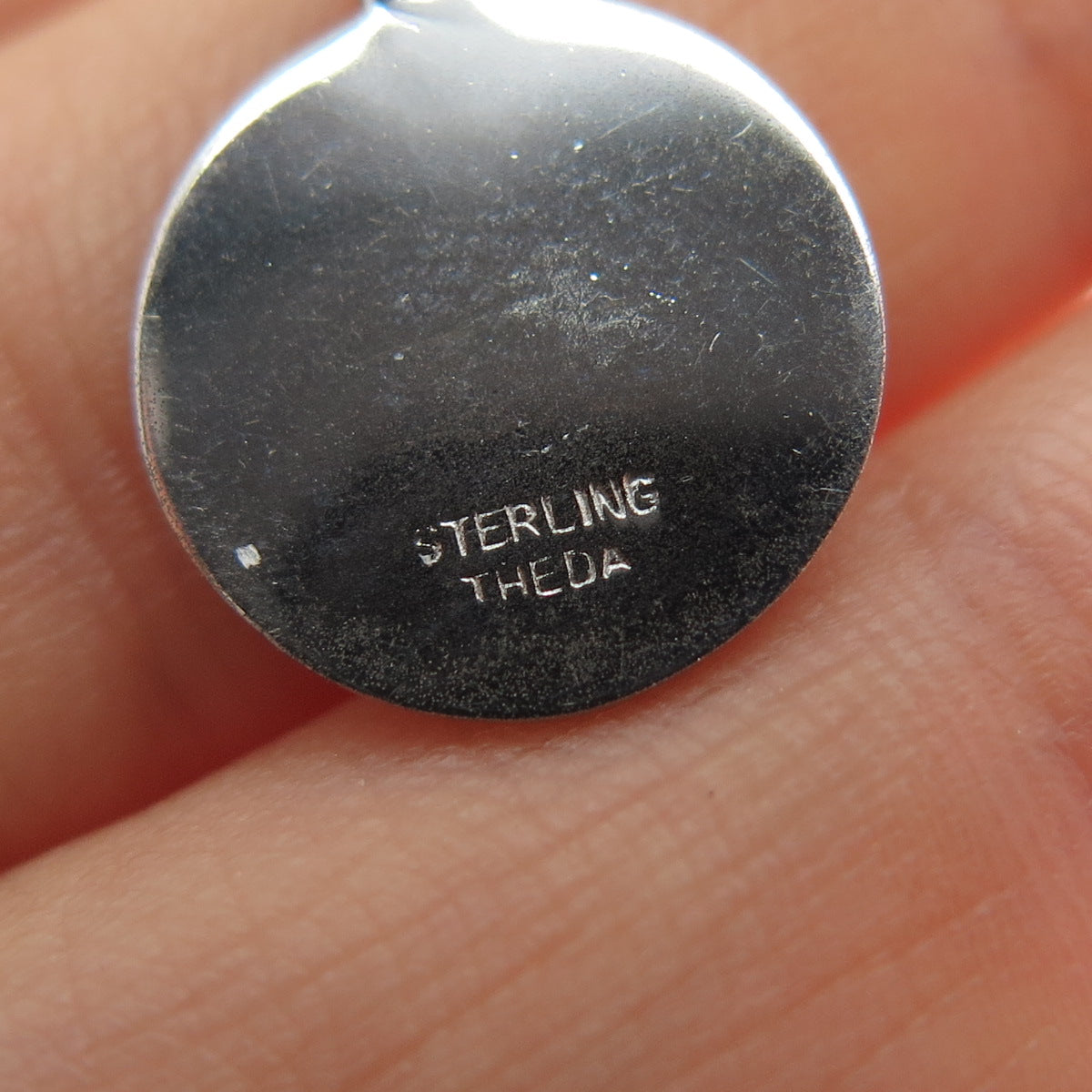 THEDA 925 Sterling Silver Vintage Jesus Religious Minimalist Charm Pendant