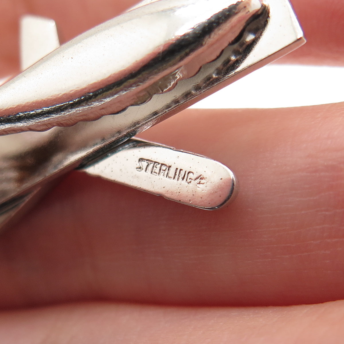 925 Sterling Silver Vintage Airplane Tie Clip