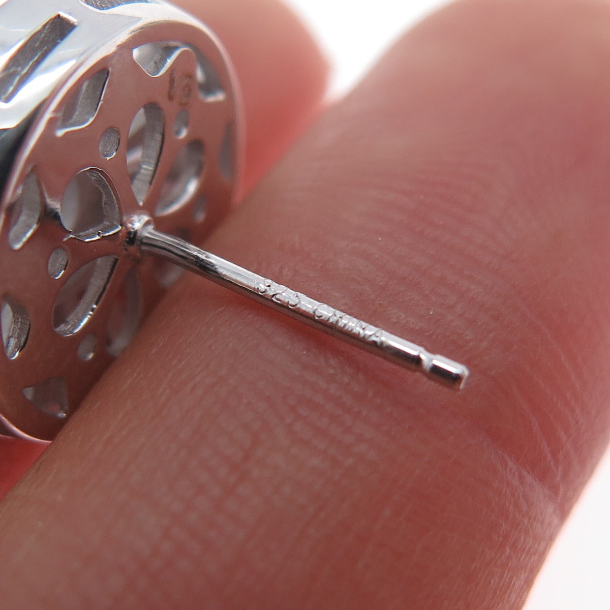 925 Sterling Silver Tapered Baguette & Round-Cut C Z Stud Earrings