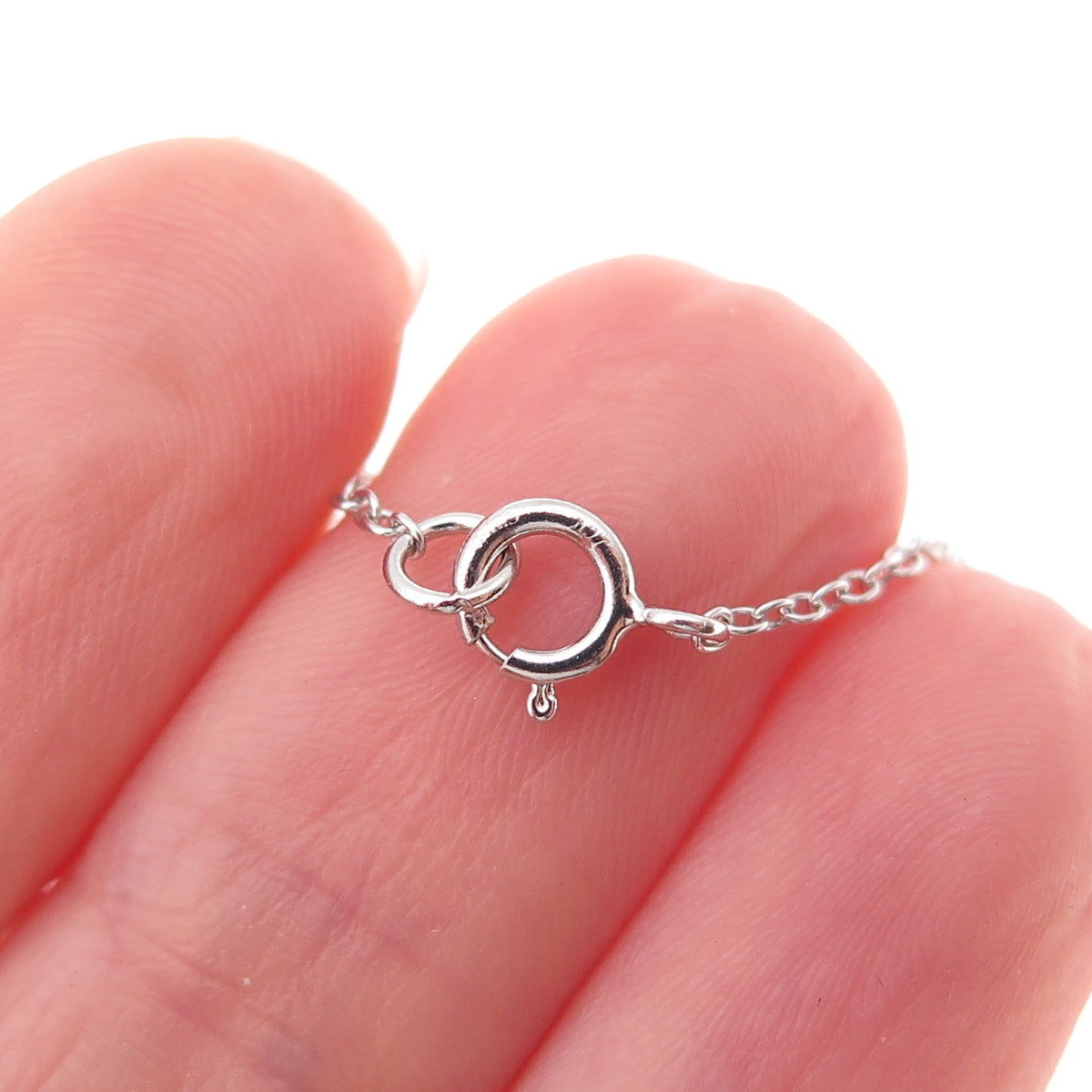 Jacmel Mauritius 925 Sterling Silver Round-Cut C Z Cable Chain Necklace 18"