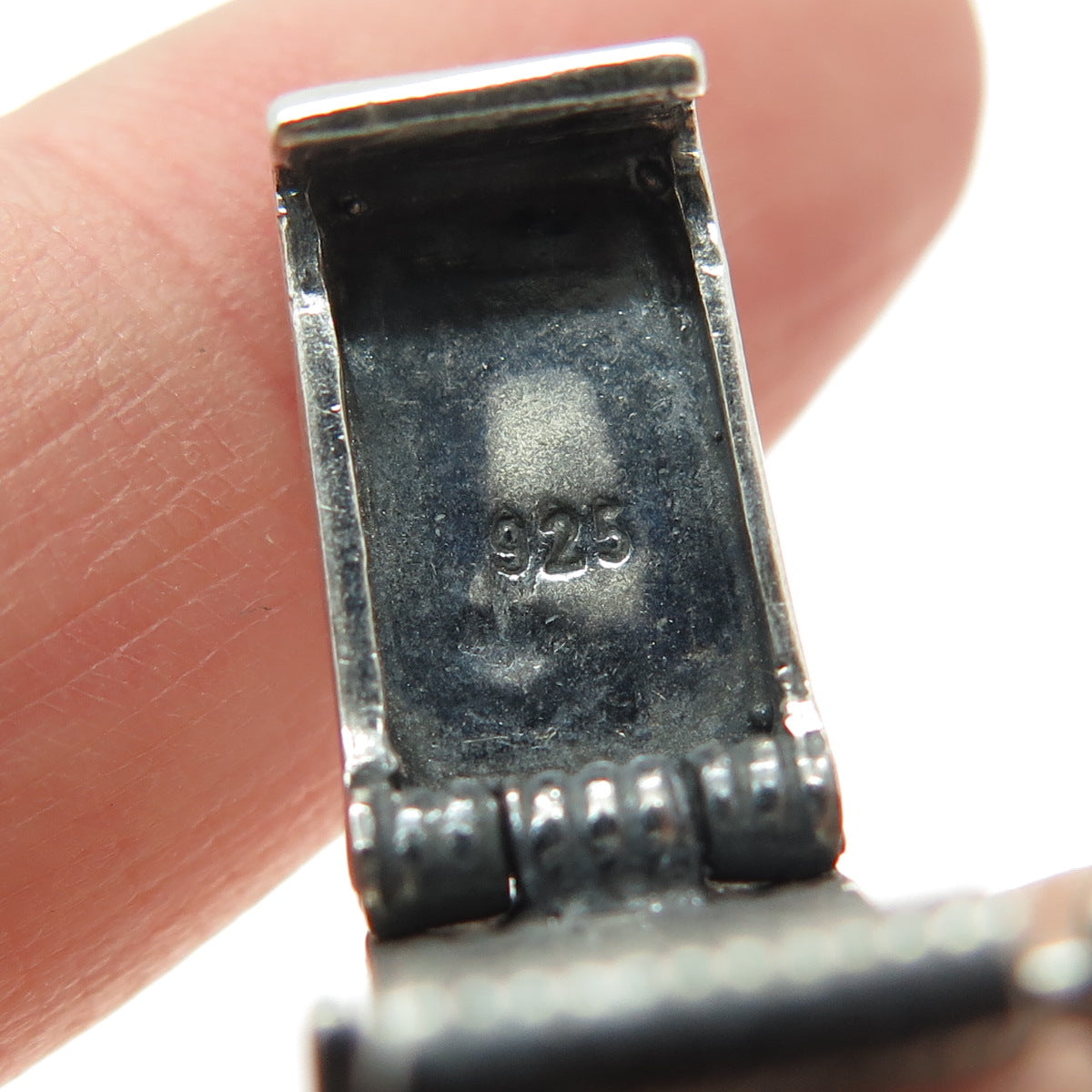 925 Sterling Silver Vintage Bracelet & Necklace Lock Clasp w/ Chain