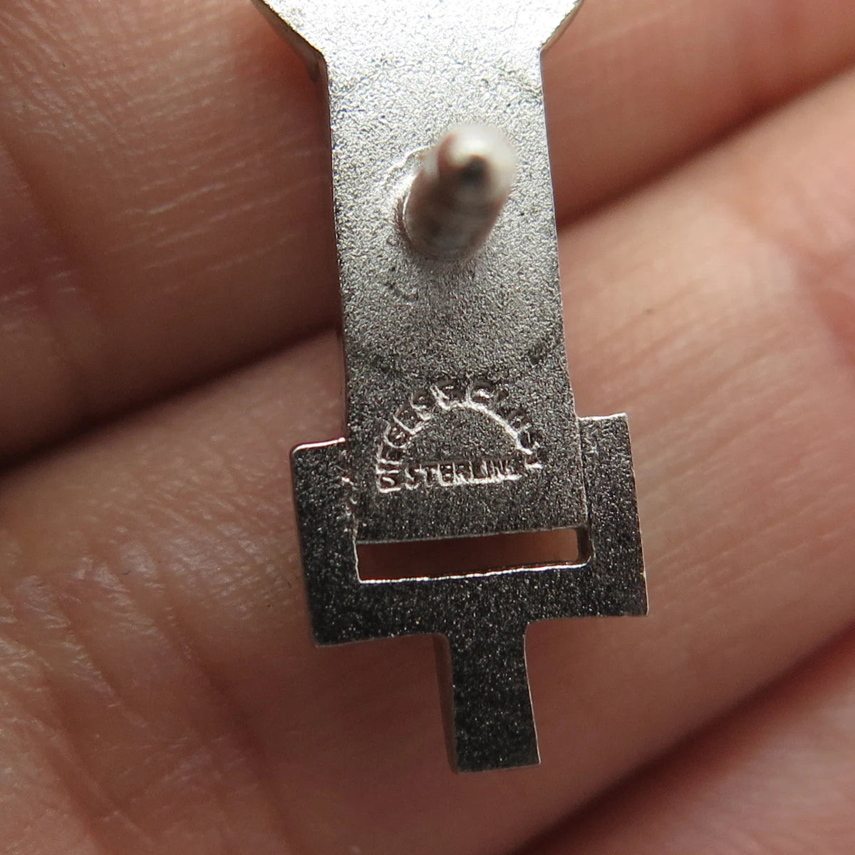 925 Sterling Silver Vintage Dieges & Clust Enamel Pioneer Lapel Pin