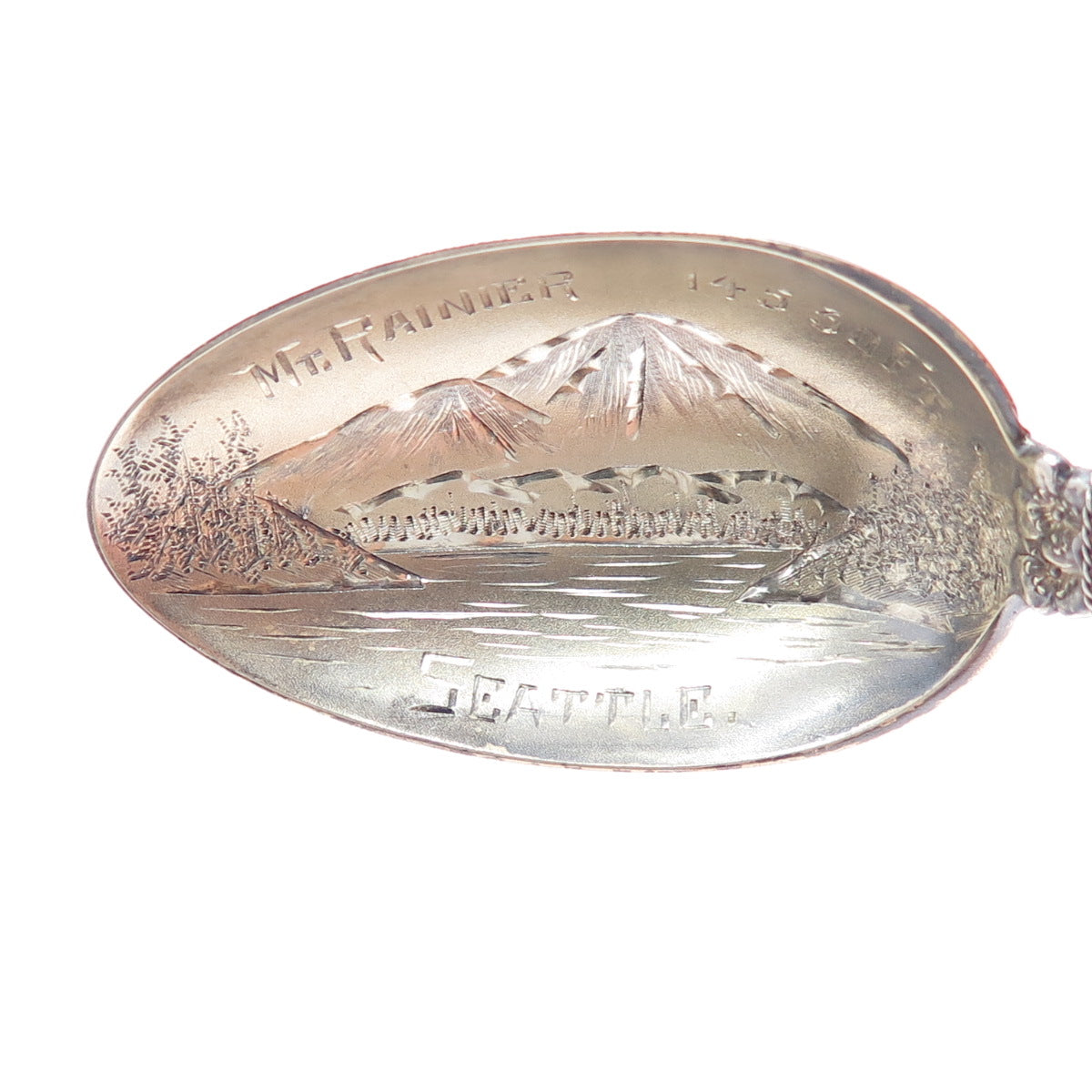 JOSEPH MAYER Sterling Vintage Mt. Rainier Seattle States & Cities Coffee Spoon