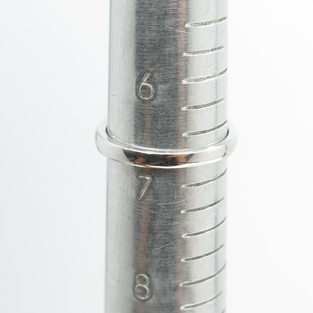 925 Sterling Silver Baguette-Cut Red C Z Ring Size 6.75