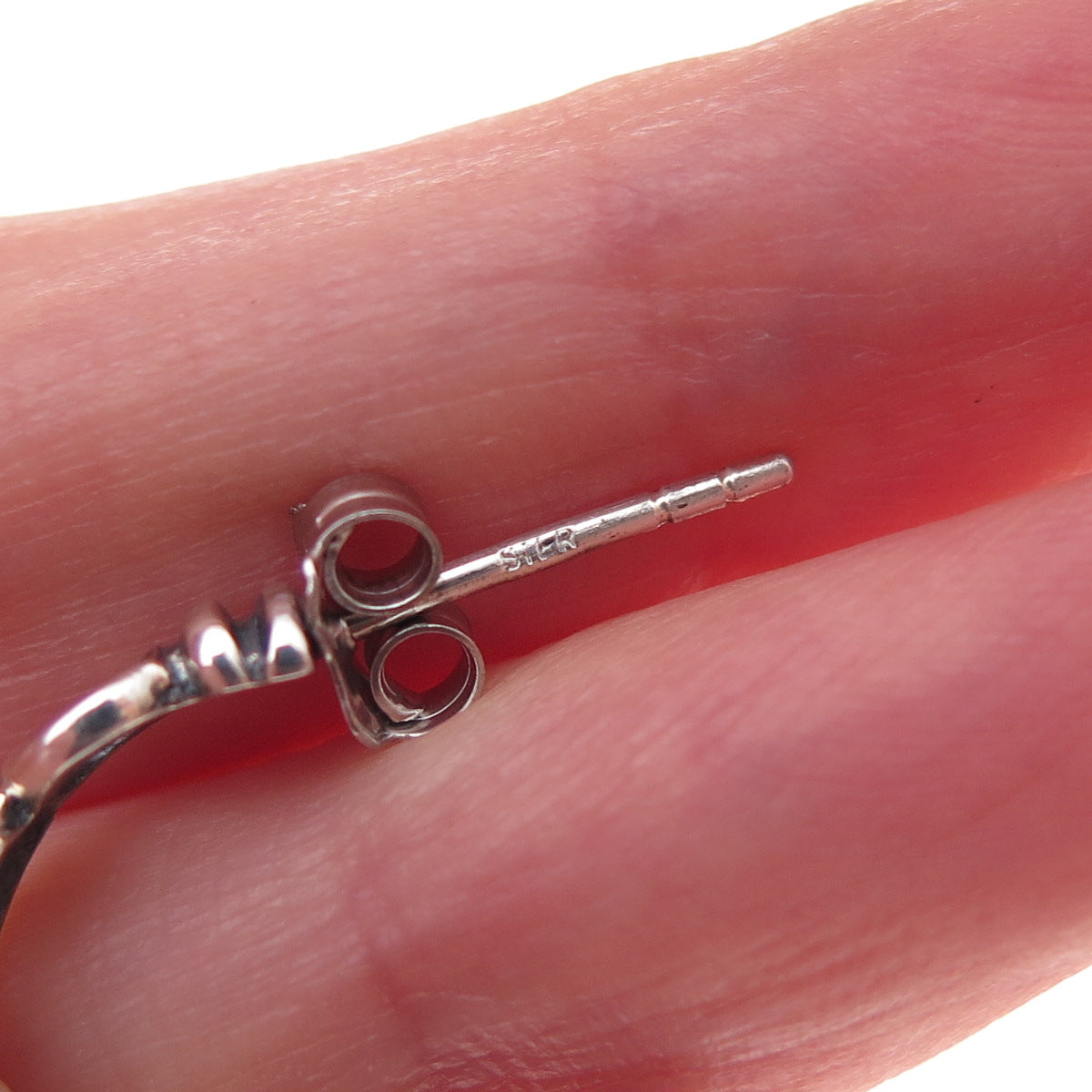 925 Sterling Silver Vintage Infinity Oxidized Hoop Earrings