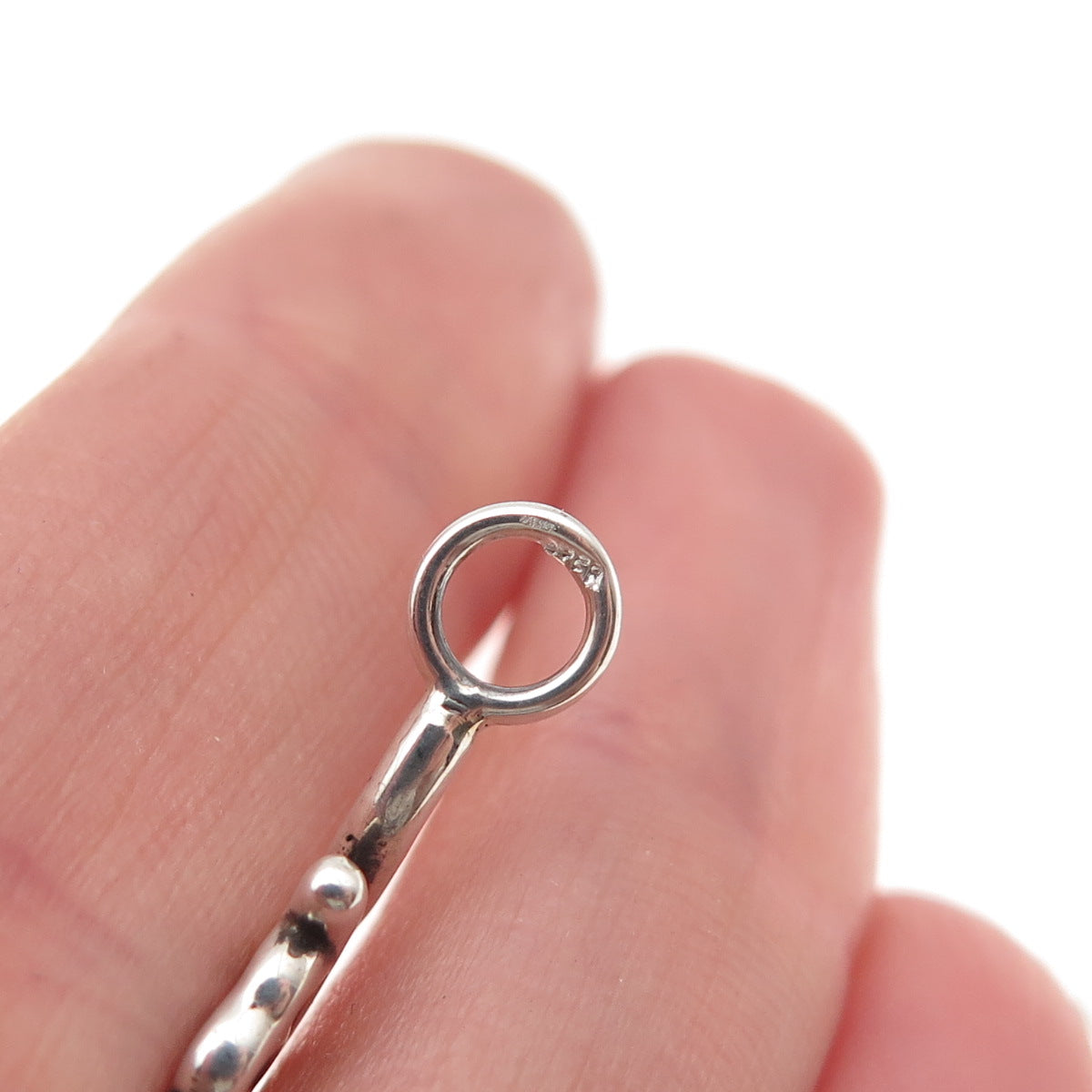 925 Sterling Silver Vintage XOXO Hugs & Kisses Oxidized Charm Pendant
