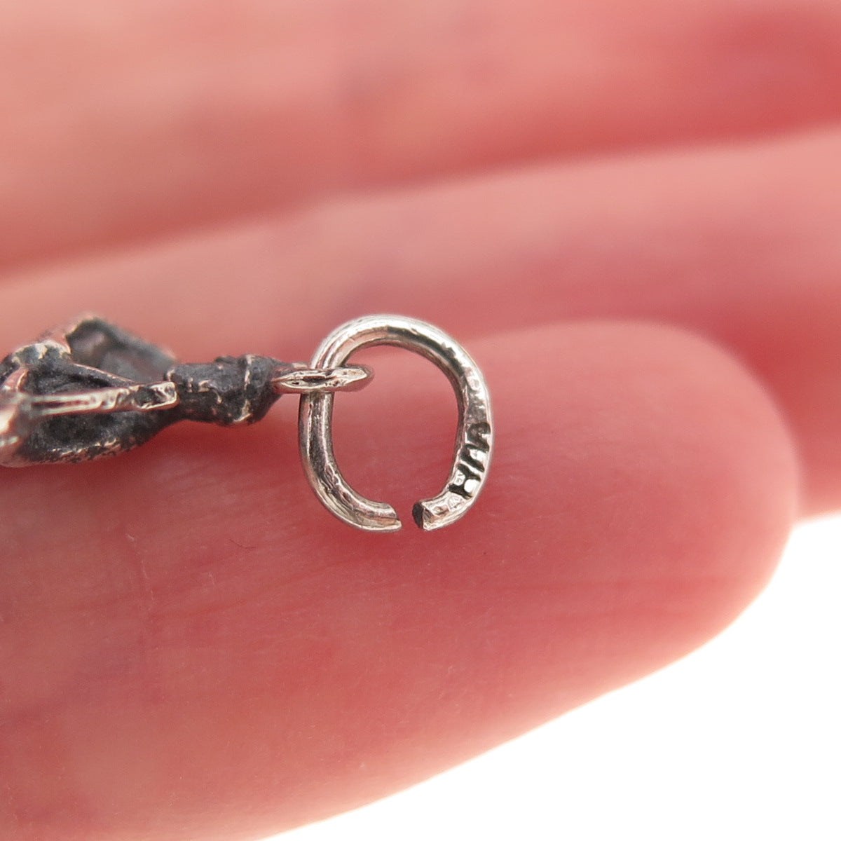 800 Silver Antique Art Deco Sagittarius Zodiac Sign Oxidized Charm Pendant