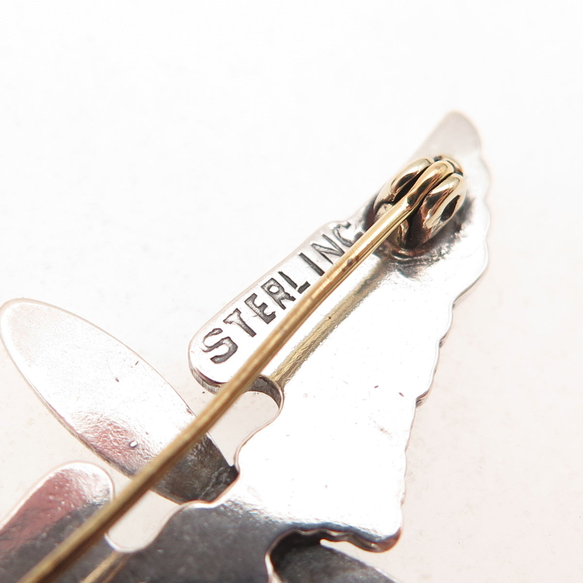 925 Sterling Silver Antique WWII US Army Air Force Pilot Wings Pin Brooch