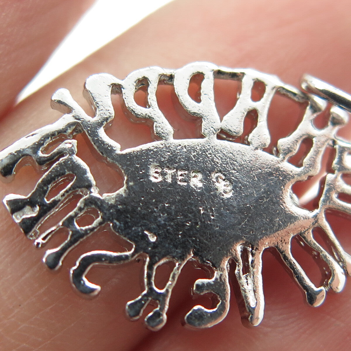 925 Sterling Silver Vintage "Happy Anniversary" Pendant