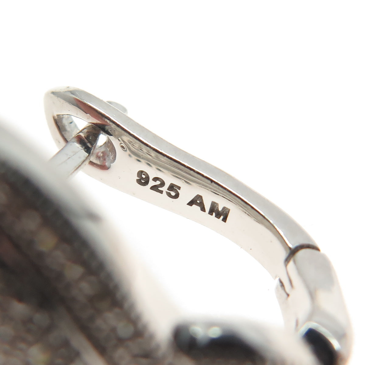 925 Sterling Silver Pave C Z Heart Earrings