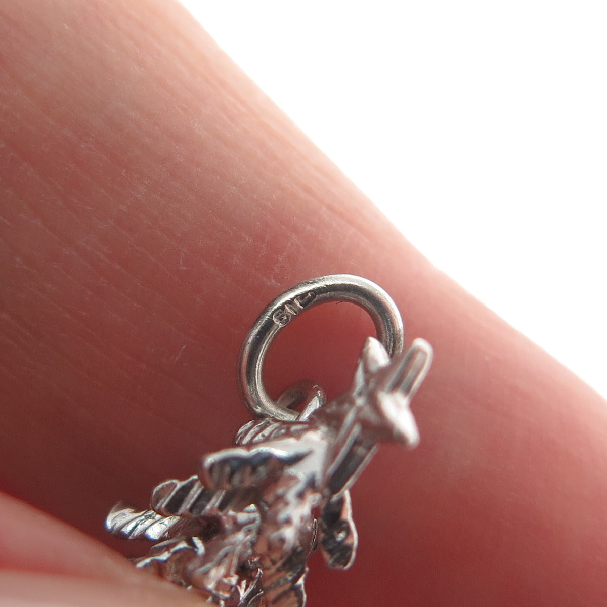 925 Sterling Silver Vintage Christmas Tree Minimalist 3D Charm Pendant