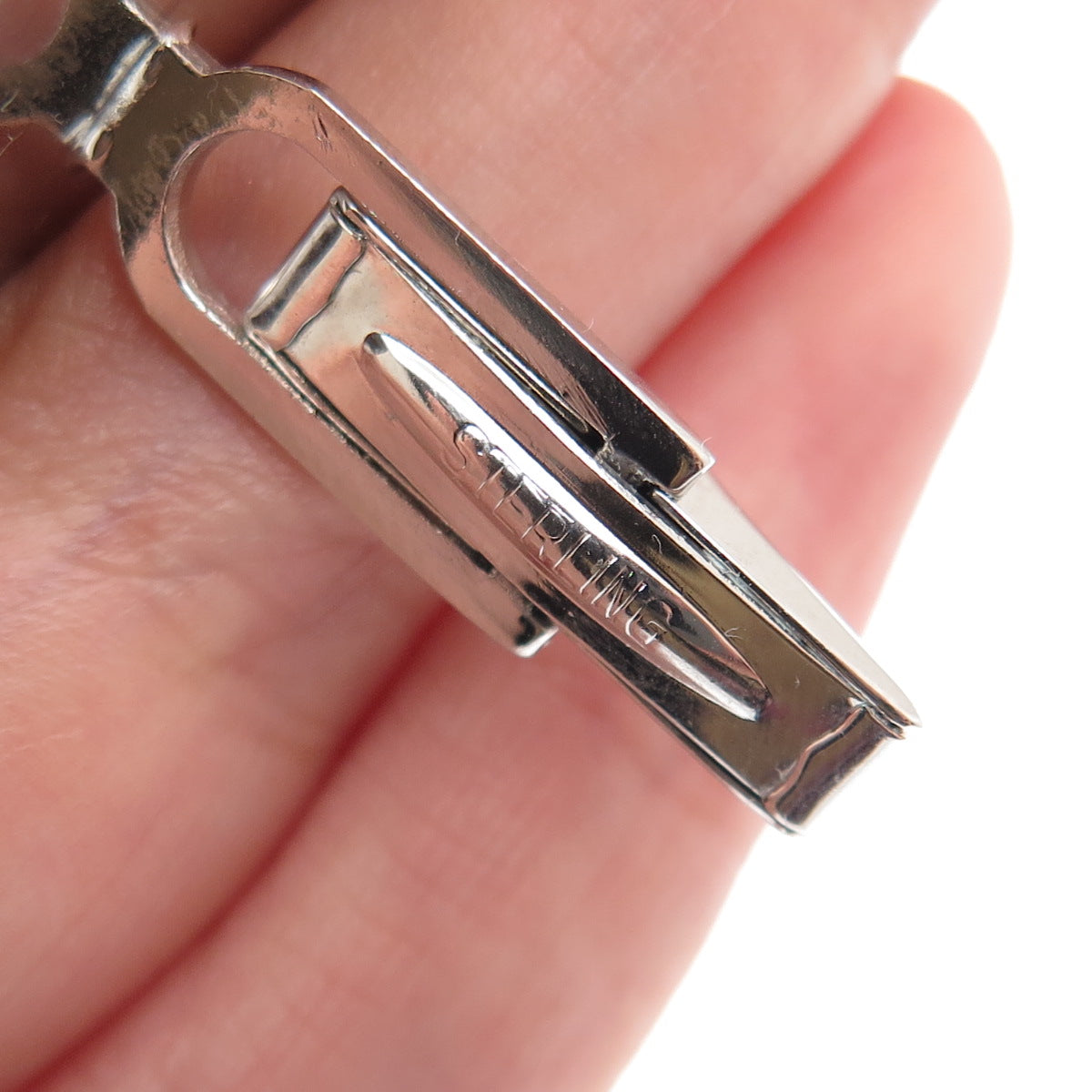 925 Sterling Silver Vintage Ribbed Round Cufflinks