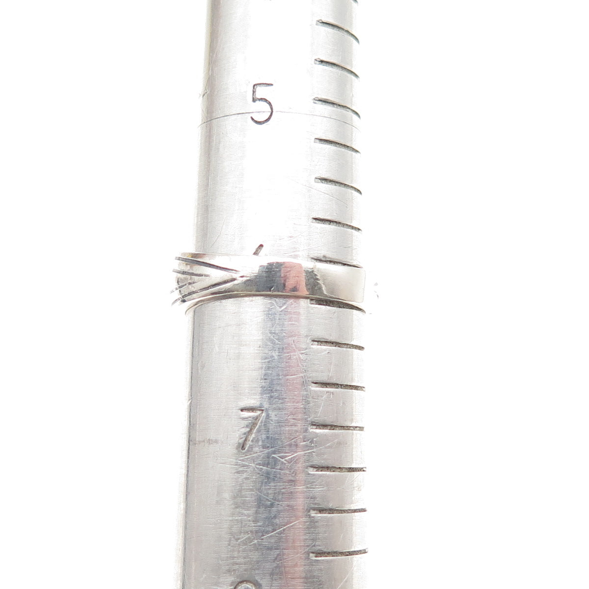 925 Sterling Silver Vintage Real Abalone Shell Modernist Oxidized Ring Size 6.25