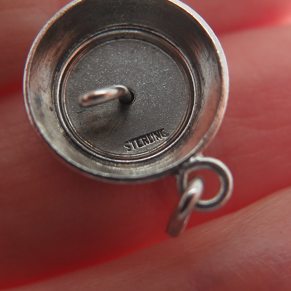 925 Sterling Silver Antique Enamel Happy Birthday To You Cake Minimalist Pendant