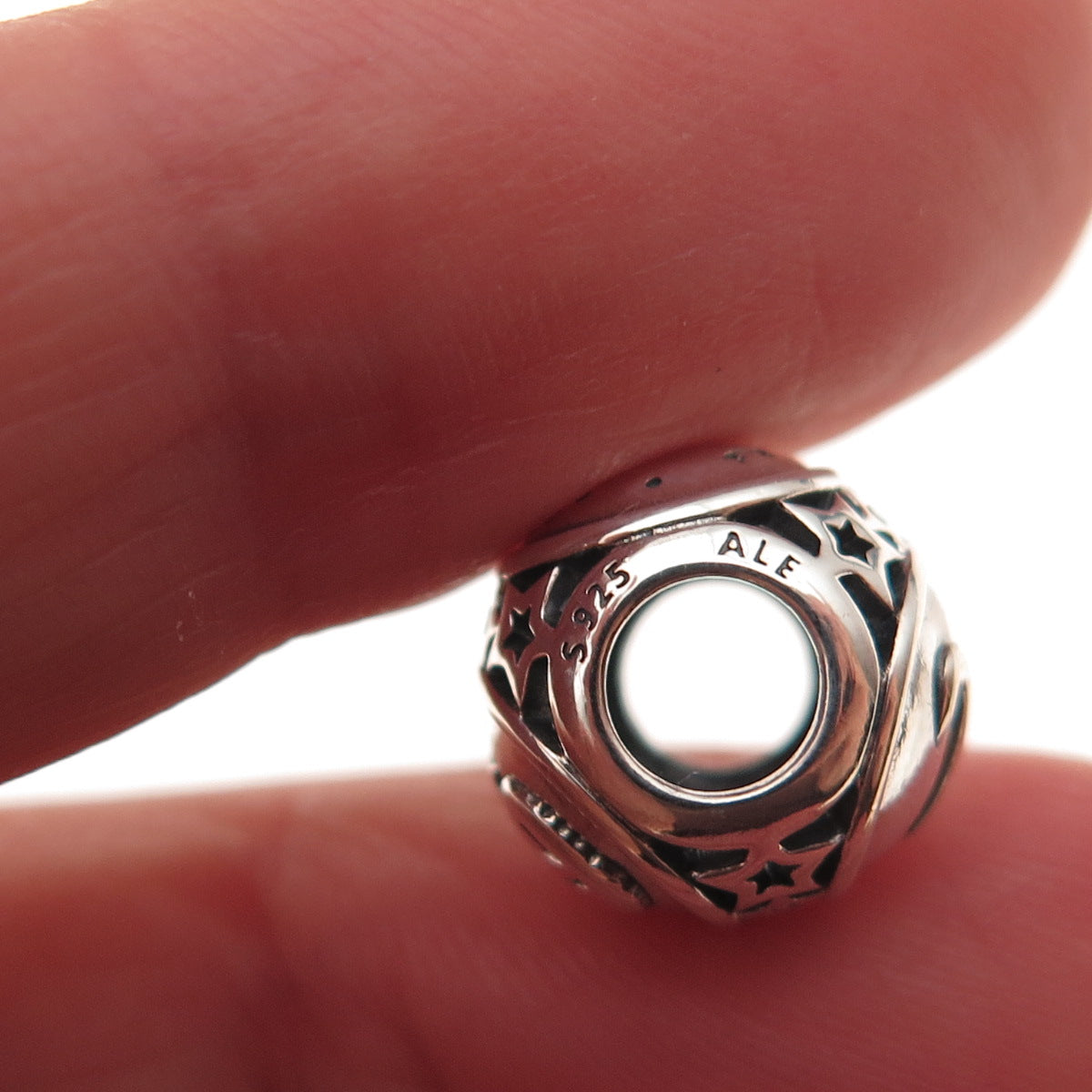 Pandora 925 Sterling Silver Aries Zodiac Sign Slide Bead Charm