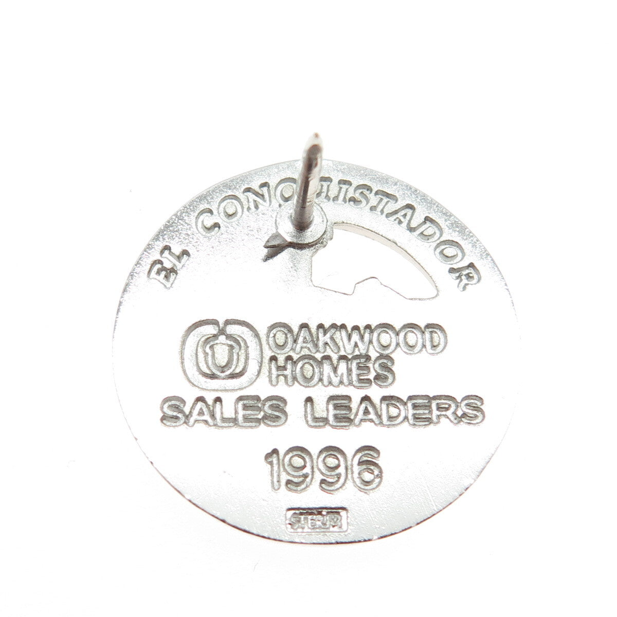 925 Sterling Silver Vintage 1996 Oakwood Homes Sales Leaders Award Lapel Pin
