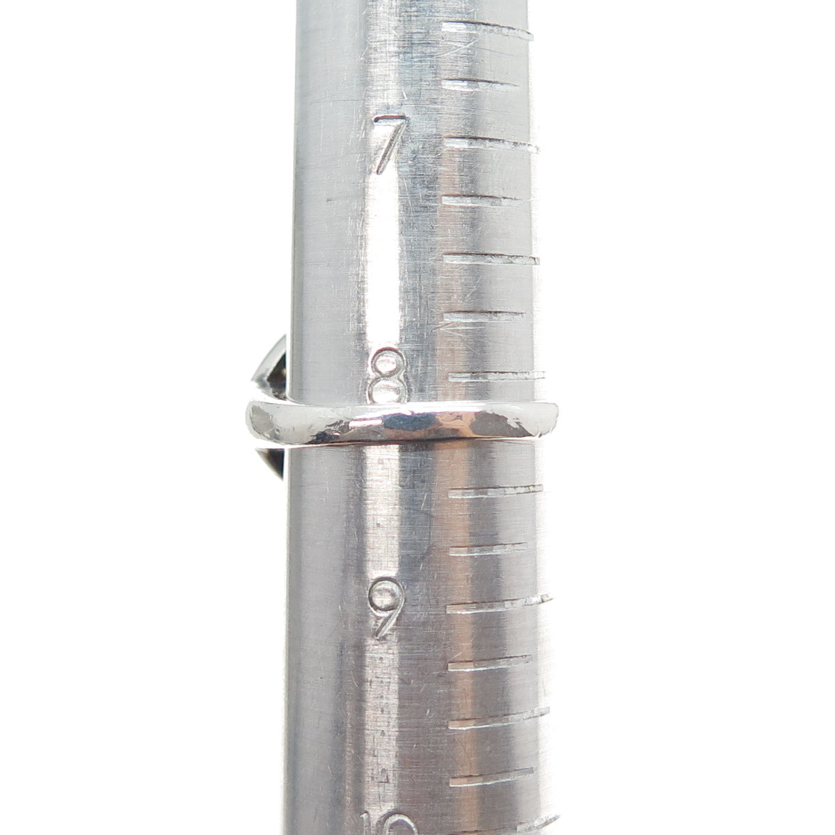 925 Sterling Silver Vintage Real MOP Modernist Spiral Ring Size 8.25