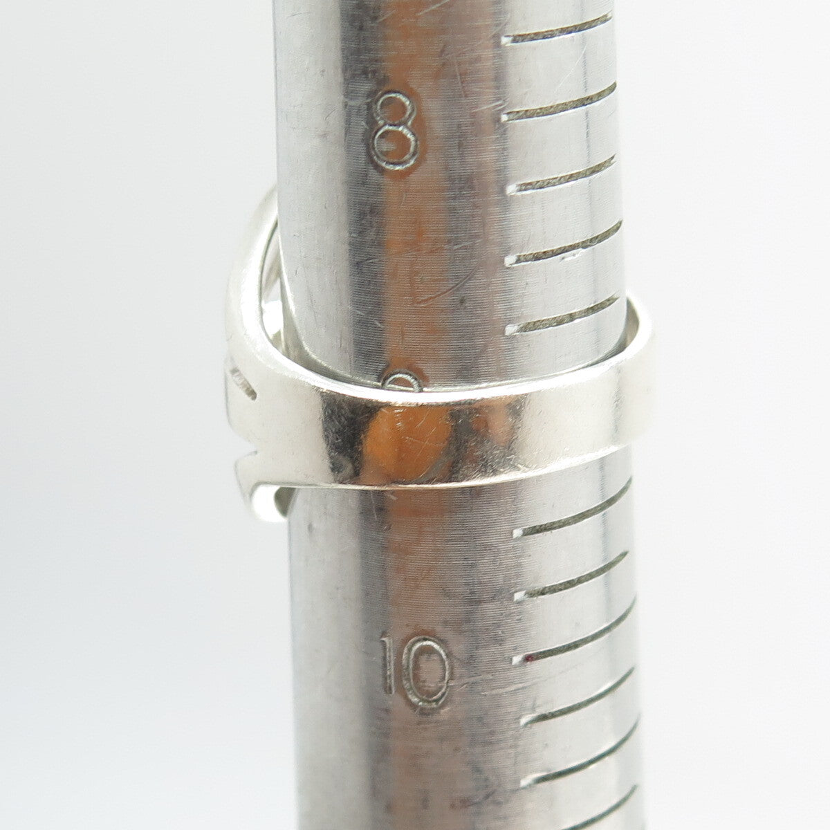 925 Sterling Silver Vintage Mexico Multi-Row Modernist Ring Size 9.25