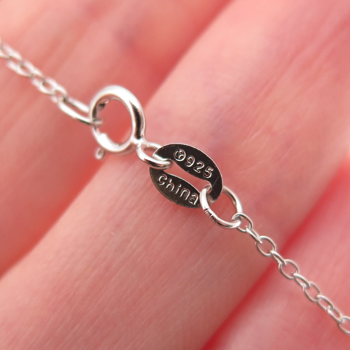 Kendra Scott 925 Sterling Silver Real Diamond Heart Cable Chain Necklace 18"