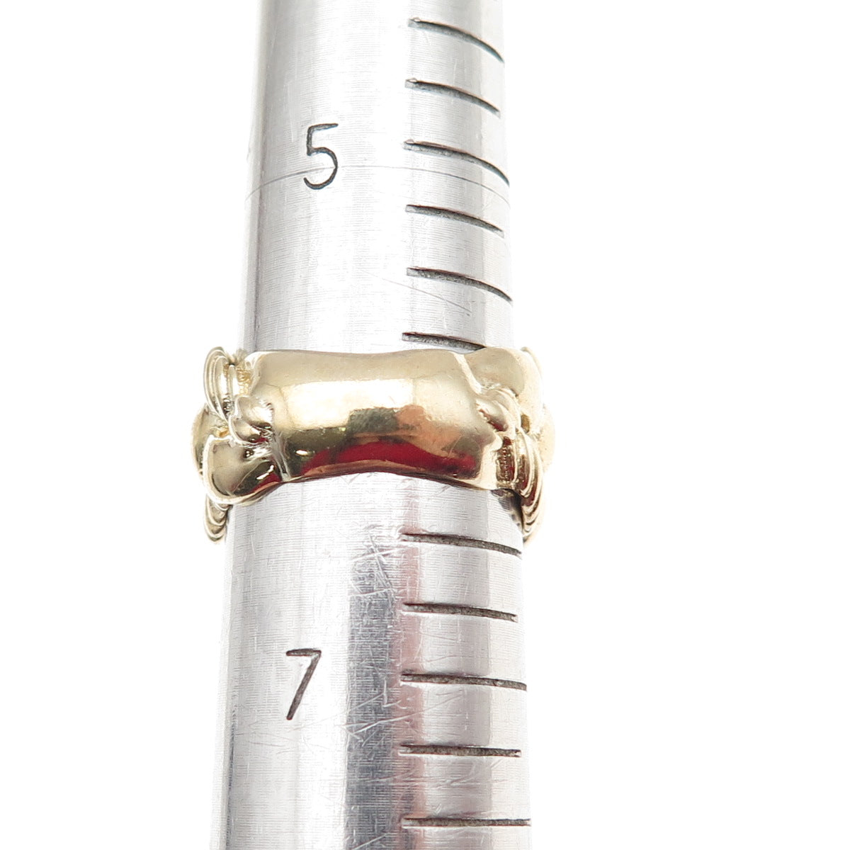 JCM Jacmel Mauritius 925 Sterling Silver Gold Plated Woven Ring Size 6.25