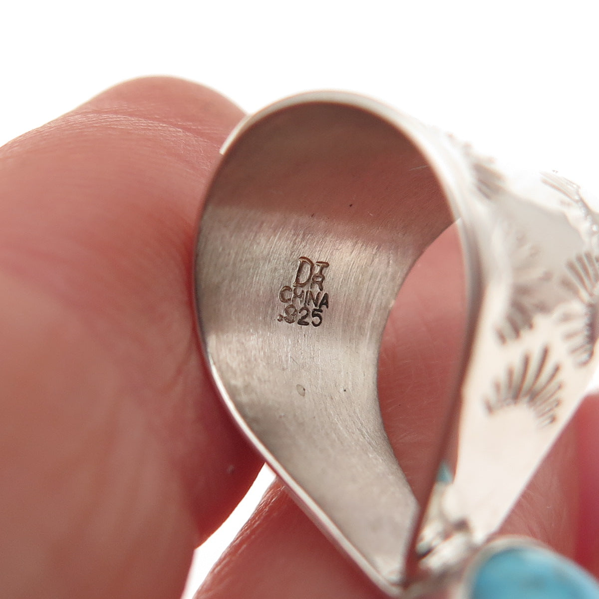 Jay King Desert Rose 925 Sterling Silver Vintage Real Lapis & Turquoise Pendant