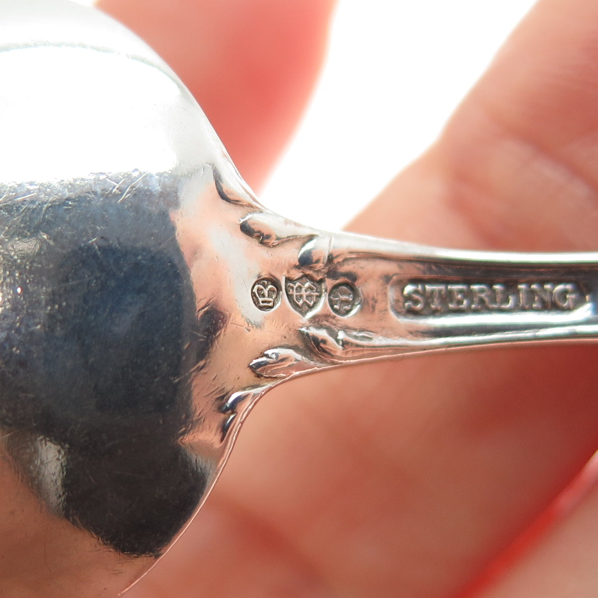 WATSON 925 Sterling Silver Antique Art Deco Wyoming States & Cities Coffee Spoon