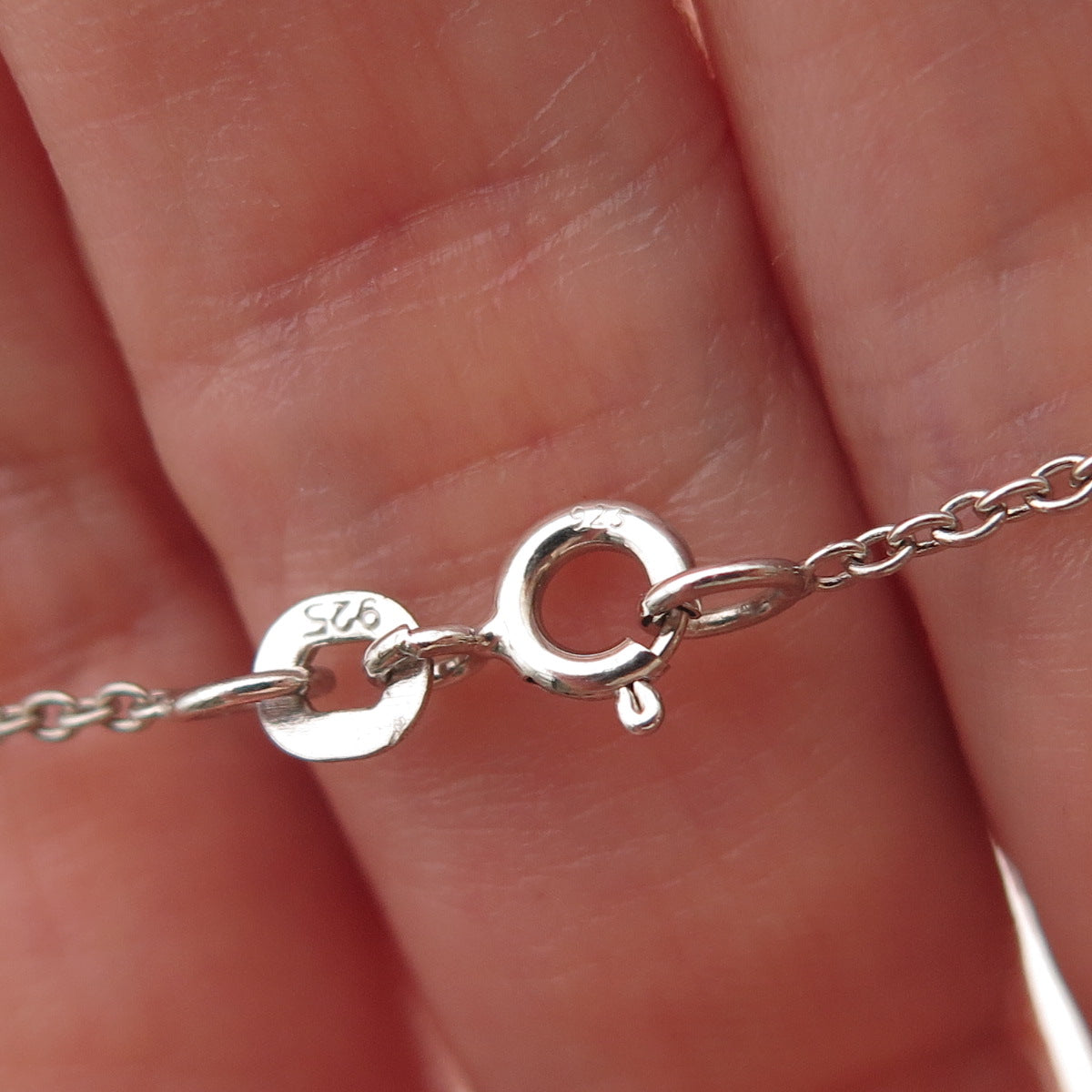 Chuck Clemency 925 Sterling Silver Real Tanzanite Cable Chain Necklace 18"