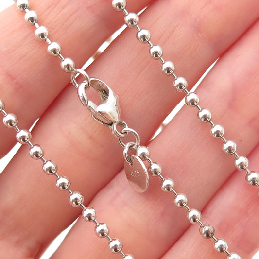 Tiffany & Co. 925 Sterling Silver Vintage Ball Beaded Chain Necklace 32"