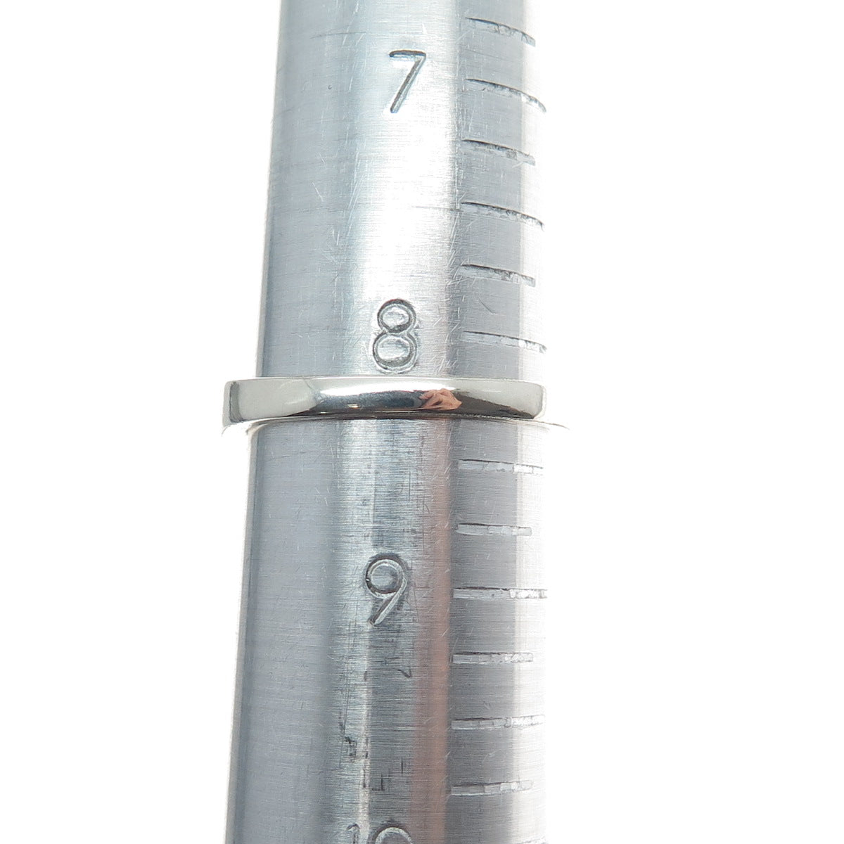 925 Sterling Silver Real Round-Cut Diamond Bypass Ring Size 8.25