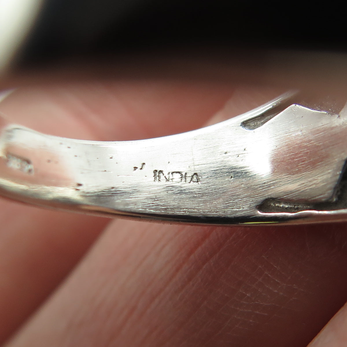 925 Sterling Silver Real Round-Cut Diamond "DAD" Cross Ring Size 10.25