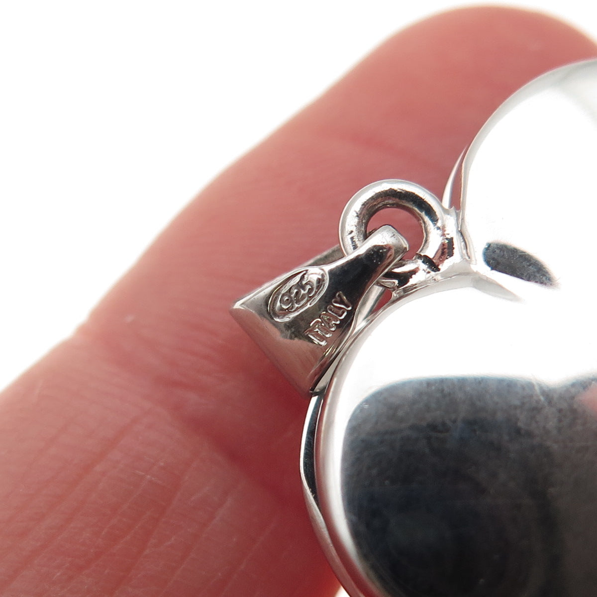 925 Sterling Silver Italy I Love You Heart Locket Charm Pendant